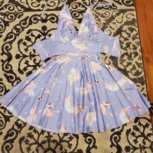 Atomic Lilac, 2 piece, dress set (Halter and Circle Skirt)